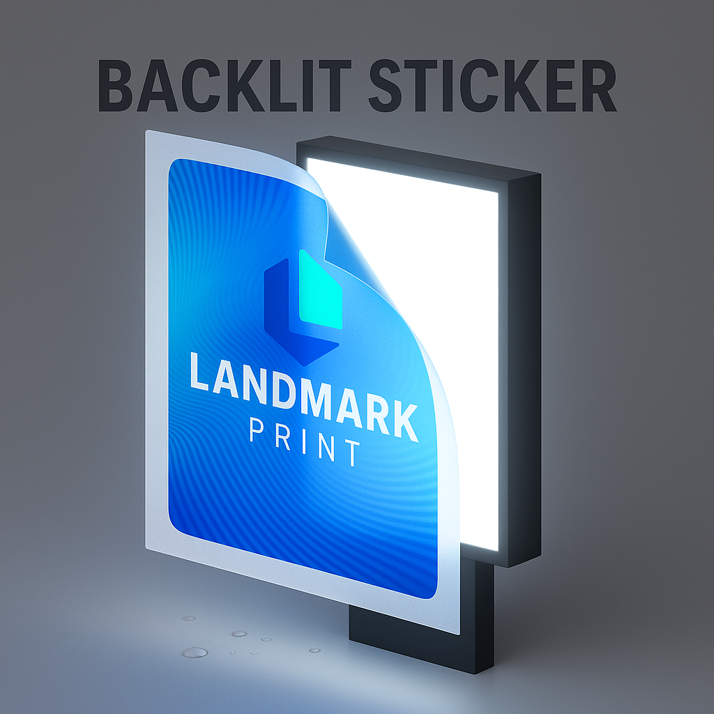 White Backlit Sticker Printing (Light Box)