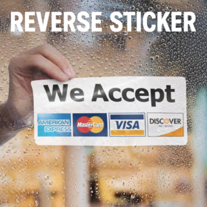 Reverse Clear Sticker With White Lamination