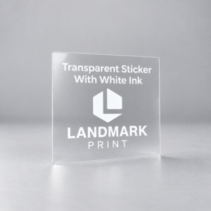 Transparent Stickers with White Ink Printing
