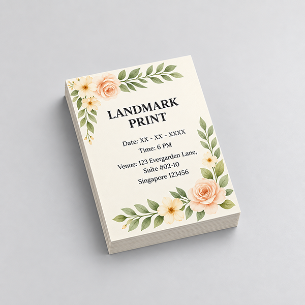 A5 Wedding Card Print