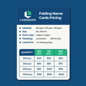 Folding Name Cards