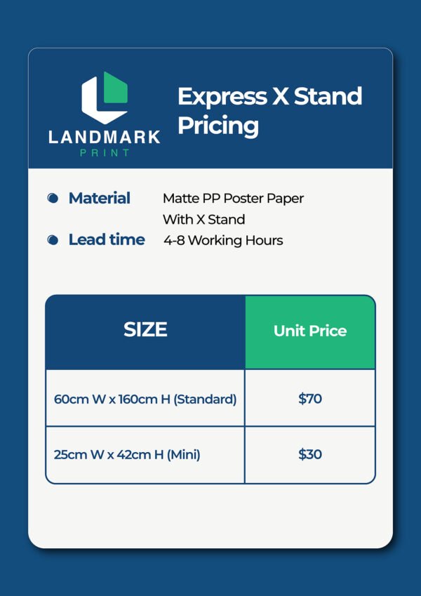 Express X-Stand Printing Singapore | Fast Portable Displays – Landmark ...