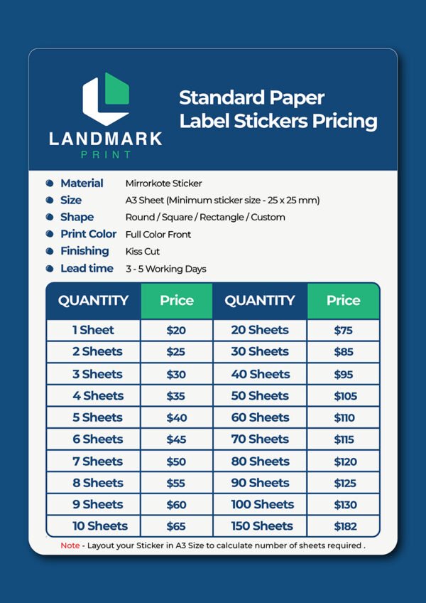 Paper Label Sticker Printing Singapore | Affordable Packaging Labels ...